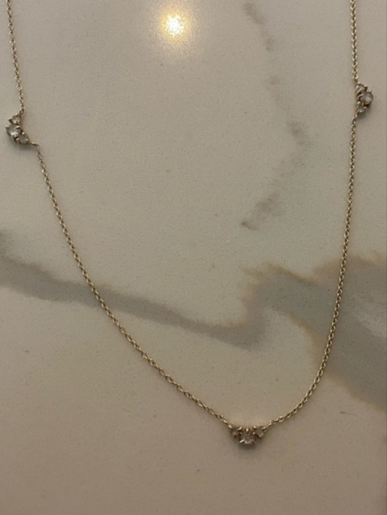 Catbird Jewelry - Catbird Snow Queen / Sleeping Beauty Necklace Gold Diamond / Slumberous Light